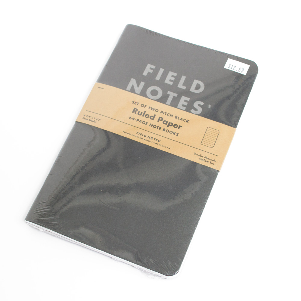 Field Notes, Pitch Black, Ruled, 2 Pack